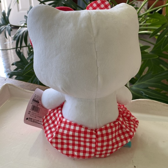 Hello Kitty Plush Doll Red Gingham Skirt and Bow. NEW - Picture 8 of 10